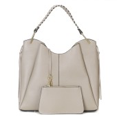 Geanta dama din piele naturala DiAmanti Abrianna Taupe Deschis D1532